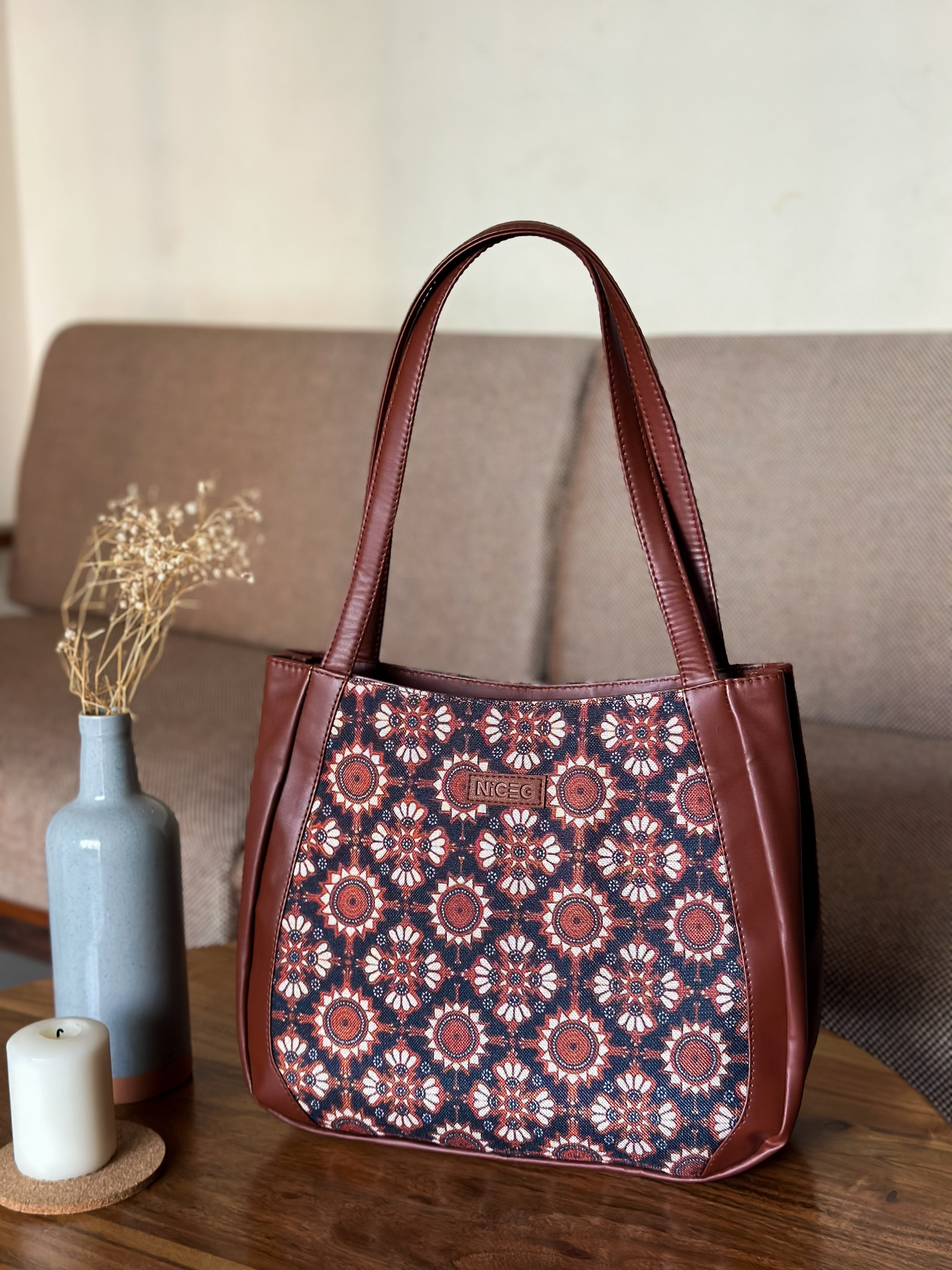 NiceG Pixel Palette Tote Bags For Women & Girls